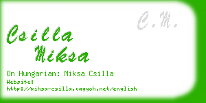 csilla miksa business card